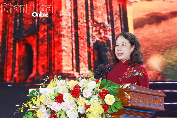 Phó Chủ tịch nước Võ Thị Ánh Xuân phát biểu chào mừng ngày hội.