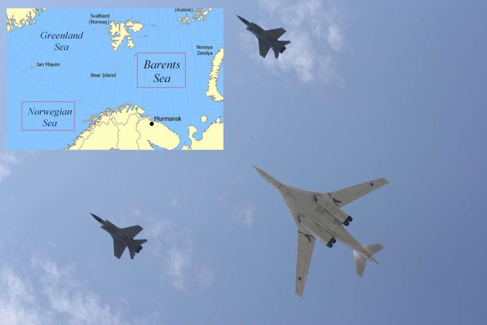 Oanh tạc cơ chiến lược Tu-160 Nga trong một chuyến bay tuần tra tầm xa. Ảnh: Army Recognition