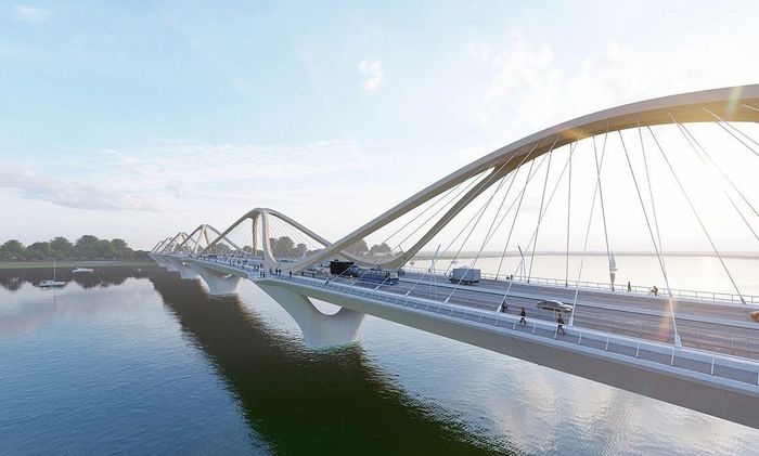 Phối cảnh cầu Trần Hưng Đạo - công trình mang tên danh tướng huyền thoại trong lịch sử Việt Nam. Ảnh: Internet