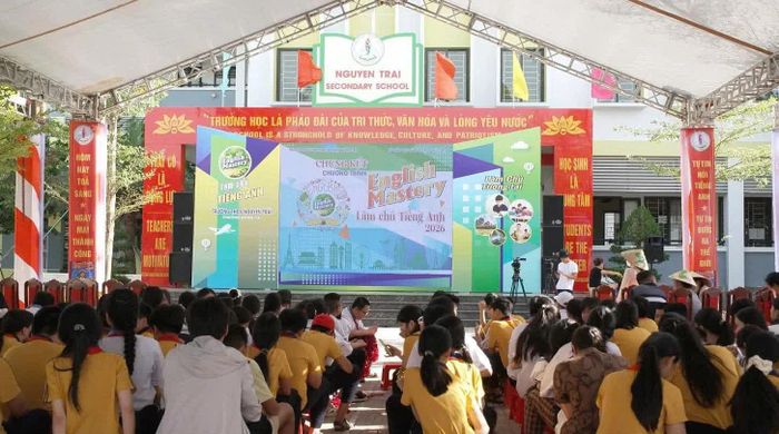 Hình ảnh tại điểm cầu Trường THCS Nguyễn Trãi, phường Đông Hà - Ảnh: Bảo Châu