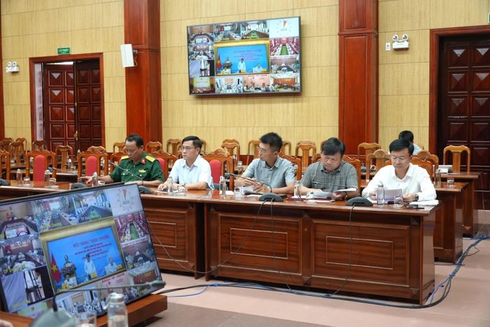 Các đại biểu tham dự hội nghị tại điểm cầu Quảng Trị - Ảnh: T.Đ