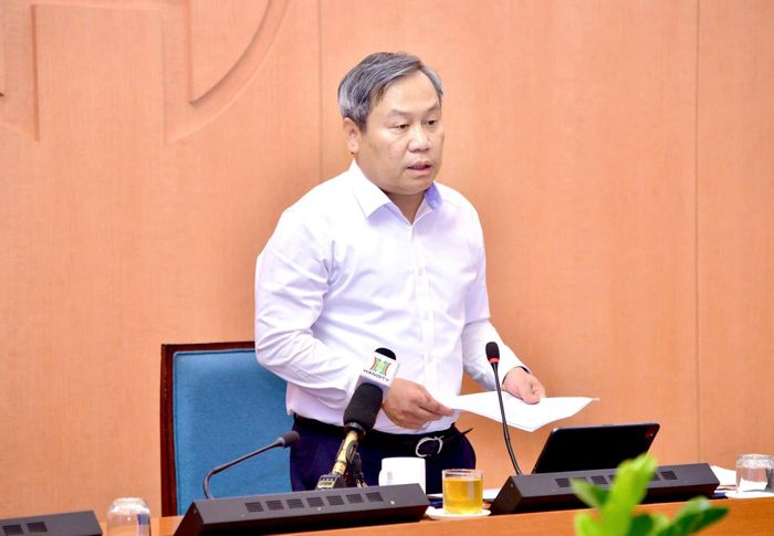 Theo Chủ tịch UBND thành phố Vũ Đại Thắng, khó khăn hiện nay là tiến độ triển khai phần dự án thành phần còn chậm do việc huy động nguồn lực của nhà đầu tư và các nhà thầu chưa đáp ứng yêu cầu. Ảnh: Viết Thành.