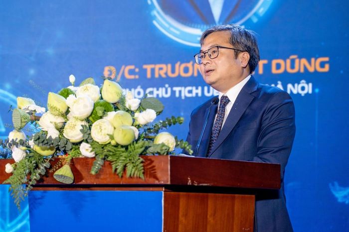 Phó Chủ tịch UBND TP. Hà Nội Trương Việt Dũng phát biểu chỉ đạo tại hội nghị. Ảnh: Nhật Minh