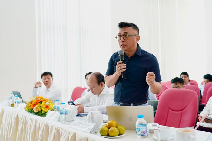 Phó Tổng Giám đốc Petrovietnam Phan Tử Giang phát biểu tại hội thảo. Ảnh: Lâm Anh