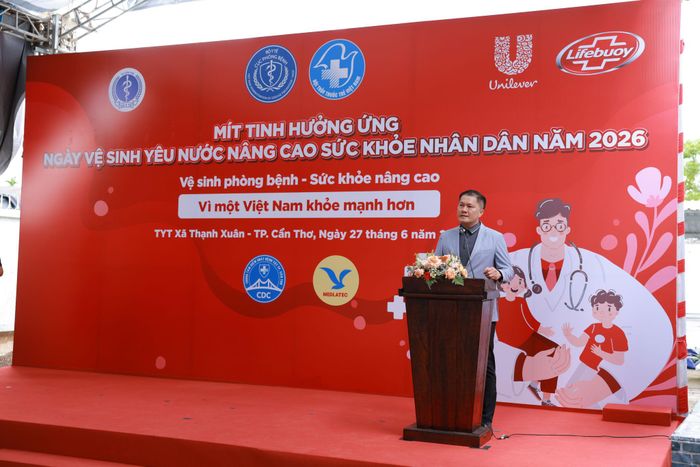 Ông Trịnh Việt Trì, Giám đốc Chi nhánh khu vực Mê Kông và Miền Đông, Unilever Việt Nam phát biểu tại sự kiện.