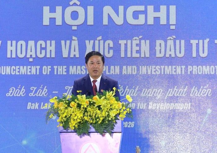 Bí thư Tỉnh ủy Đắk Lắk Lương Nguyễn Minh Triết phát biểu tại hội nghị. Ảnh: VGP.