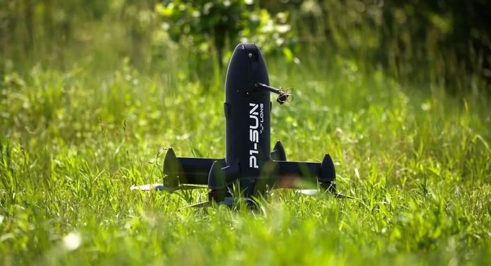 Drone đánh chặn FPV P1-SUN Long mới được Ukraine giới thiệu. Ảnh: SkyFall