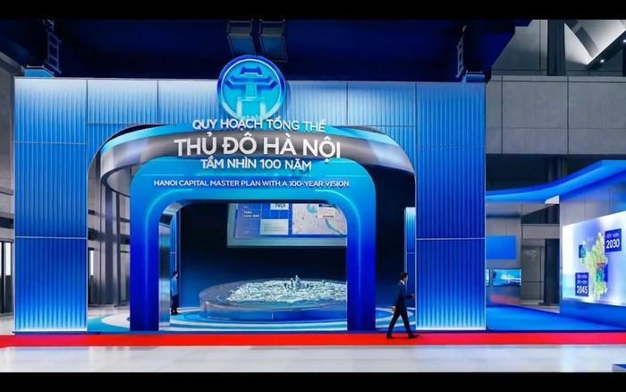  Phối cảnh không gian triển lãm quy hoạch tầm nhìn 100 năm. ẢNH: UBND TP.HÀ NỘI 