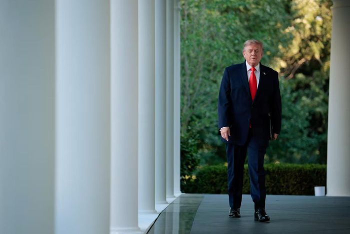 Tổng thống Trump tuyên bố mức thuế này sẽ được áp dụng ngay lập tức nếu các quốc gia tiếp tục triển khai kế hoạch đánh thuế dịch vụ số. (Ảnh: Reuters)