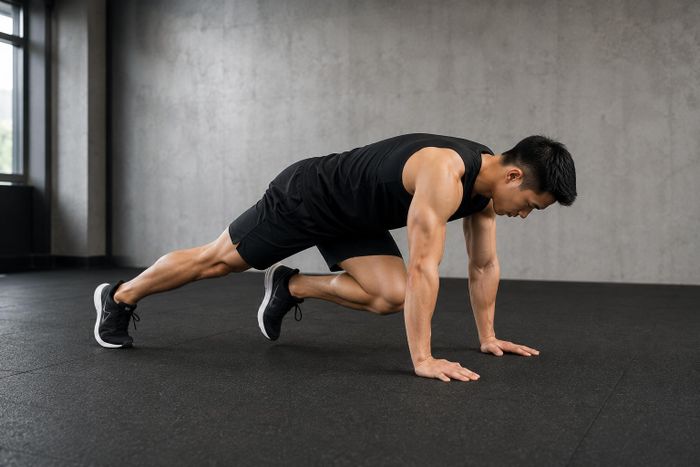 Người leo núi là bài cardio toàn thân nhưng vẫn đốt calo hiệu quả.