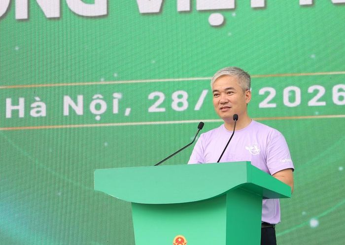 Nhà báo Trần Tuấn Linh – Tổng Biên tập Báo Sức khỏe và Đời sống, Trưởng ban Tổ chức phát biểu tại sự kiện.