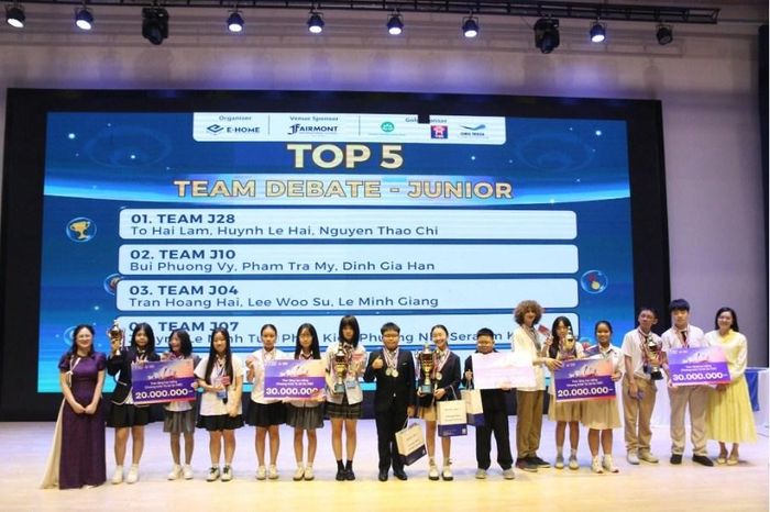 Top 5 vô địch Bảng Junior (THCS) hạng mục Đồng đội