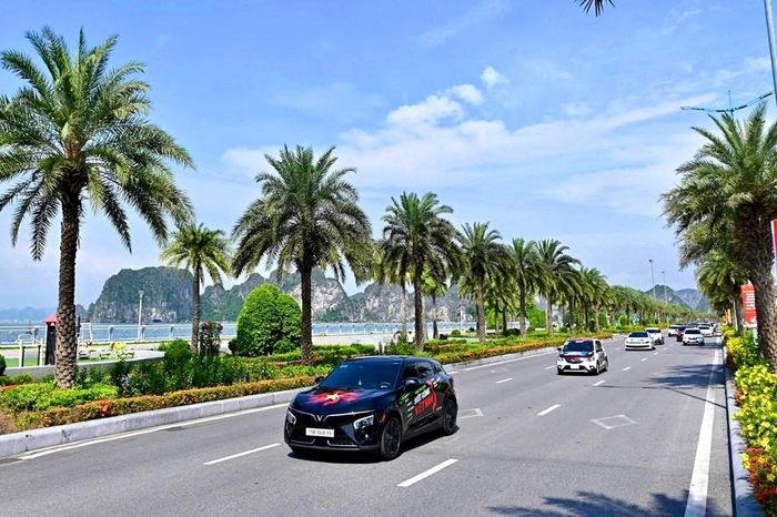 Một trong những điểm nhấn của lễ hội là màn diễu hành của hàng trăm ô tô từ các câu lạc bộ và nhà tài trợ dọc tuyến đường ven Vịnh Hạ Long