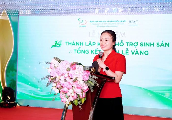 Thạc sĩ, bác sĩ Lê Thị Thu Hiền – Giám đốc chuyên môn Bệnh viện Nam học và Hiếm muộn Hà Nội chia sẻ thông tin tại chương trình.