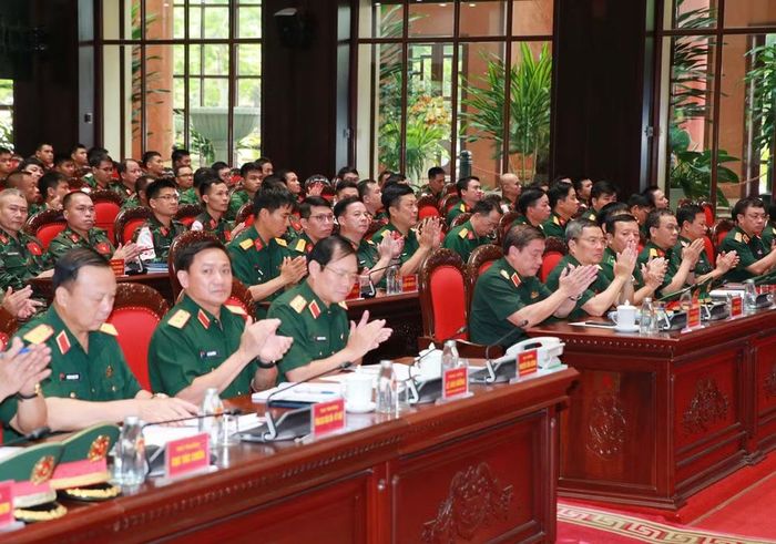 Các đại biểu dự hội nghị giao nhiệm vụ. (Ảnh: TRỌNG ĐỨC)