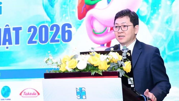 Phó Giáo sư, Tiến sĩ, bác sĩ Võ Duy Thông, Trưởng khoa Tiêu hóa, Bệnh viện Đại học Y dược Thành phố Hồ Chí Minh phát biểu.