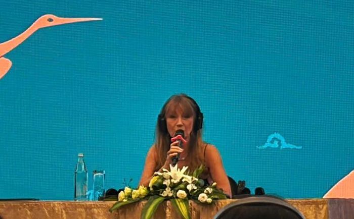 Minh tinh Jane Seymour chia sẻ tại buổi họp báo.