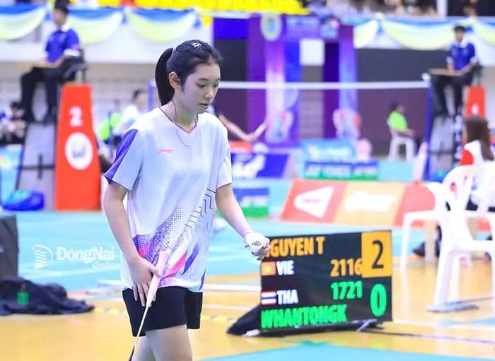 Thu Huyền giành Á quân đơn nữ U15 Giải cầu lông Pathum Thani Junior International Series 2025. Ảnh: Tango Oscar Papa.