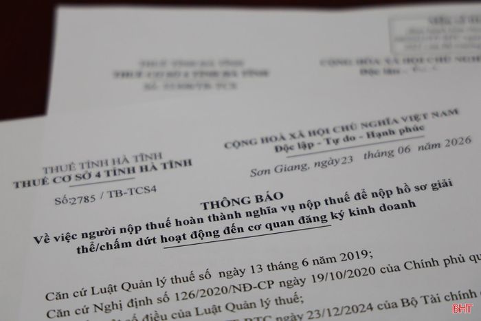 Chiến dịch "Làm sạch mã số thuế - Tháo gỡ điểm nghẽn trong kinh doanh" đang được ngành thuế Hà Tĩnh triển khai đồng bộ, quyết liệt trên toàn tỉnh.