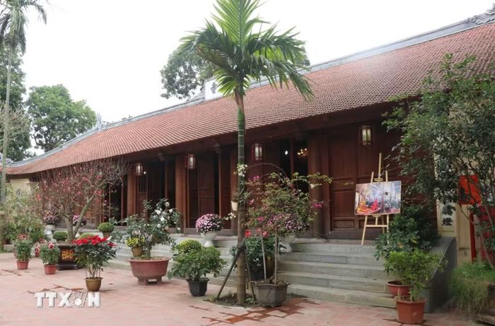 Chùa Phúc Nghiêm, nơi lưu giữ Tượng Phật bằng gỗ Mẫu Man Nương chùa Tổ. (Ảnh: Thanh Thương/TTXVN)