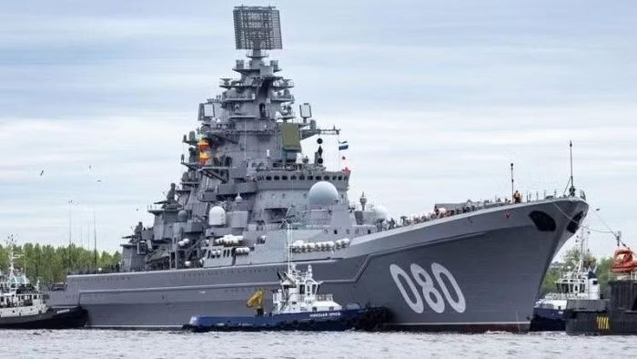 Tàu tuần dương hạt nhân lớp Kirov của Nga, Admiral Nakhimov, sau khi được tân trang. Ảnh: MW.
