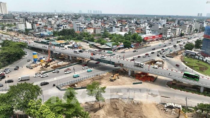 Dự án đầu tư xây dựng hầm chui tại nút giao Cổ Linh (phường Long Biên). Ảnh: Văn Điệp – TTXVN 