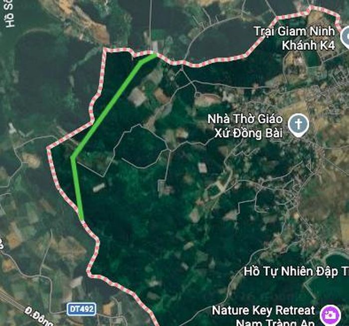 Hình ảnh thực địa trên Google vệ tinh.