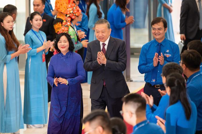 Tổng Bí thư, Chủ tịch nước Tô Lâm dự Đại hội đại biểu toàn quốc Đoàn Thanh niên Cộng sản Hồ Chí Minh lần thứ XIII. Ảnh: Phạm Thắng