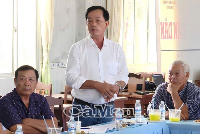 Đồng chí Tạ Công Danh, Ủy viên Ủy ban MTTQ Việt Nam phường Hiệp Thành, kiến nghị Ủy ban MTTQ Việt Nam tỉnh Cà Mau có thêm nhiều giải pháp nhằm nâng cao chất lượng hoạt động của Mặt trận ở cơ sở trong thời gian tới.