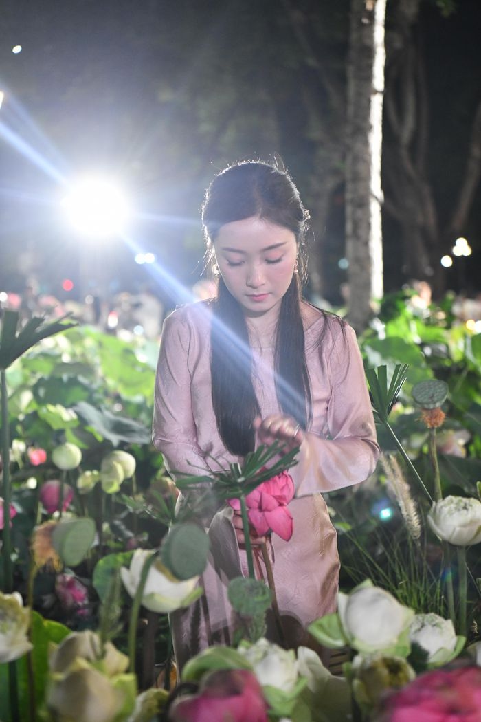 Thiếu nữ bên hoa sen…
