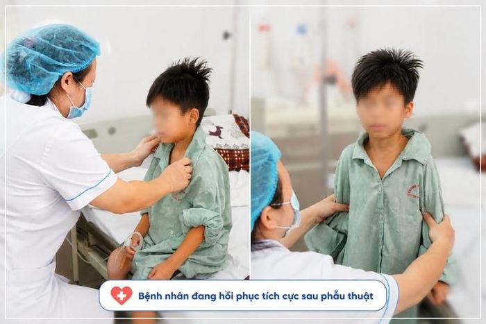 Bệnh nhi hồi phục tích cực sau phẫu thuật.