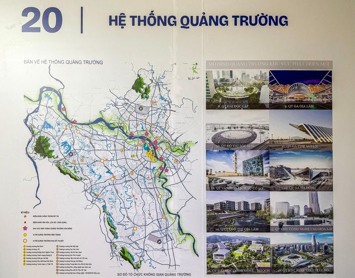  Thời gian tới, Hà Nội sẽ có 9 quảng trường tại các khu đô thị mới và 11 quảng trường ven sông Hồng. 