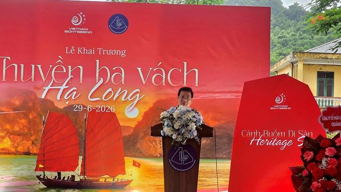 Ông Nguyễn Việt Dũng, Giám đốc Sở Văn hóa, Thể thao và Du lịch Quảng Ninh phát biểu tại sự kiện