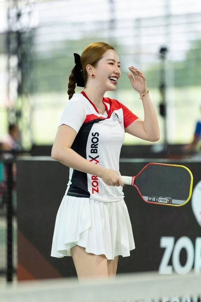 Bảo Thy yêu thích bộ môn pickleball cho hành trình giữ dáng. (Ảnh: FBNV)