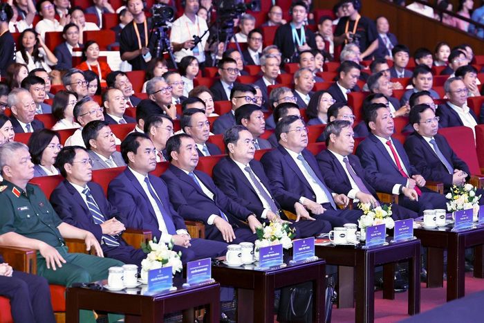 Chủ tịch Quốc hội Trần Thanh Mẫn và đại biểu dự Hội nghị. Ảnh: Doãn Tấn - TTXVN