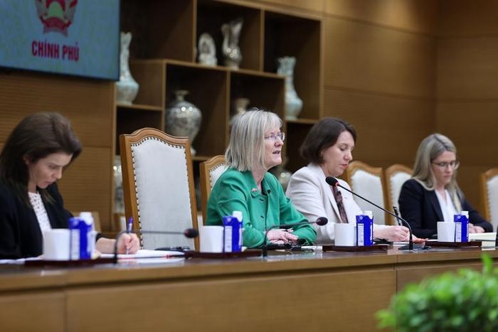 Đại sứ Gillian Bird khẳng định sẽ tiếp tục phối hợp chặt chẽ với các bộ, ngành, địa phương của Việt Nam để thúc đẩy hợp tác song phương trên tất cả các lĩnh vực - Ảnh: VGP/Nhật Bắc