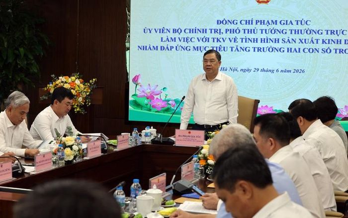 Phó Thủ tướng Thường trực đề nghị TKV tiếp tục bảo đảm sản xuất than ổn định, an toàn, hoàn thành và vượt các chỉ tiêu sản xuất kinh doanh giai đoạn 2026-2030 - Ảnh: VGP/Phương Nguyên