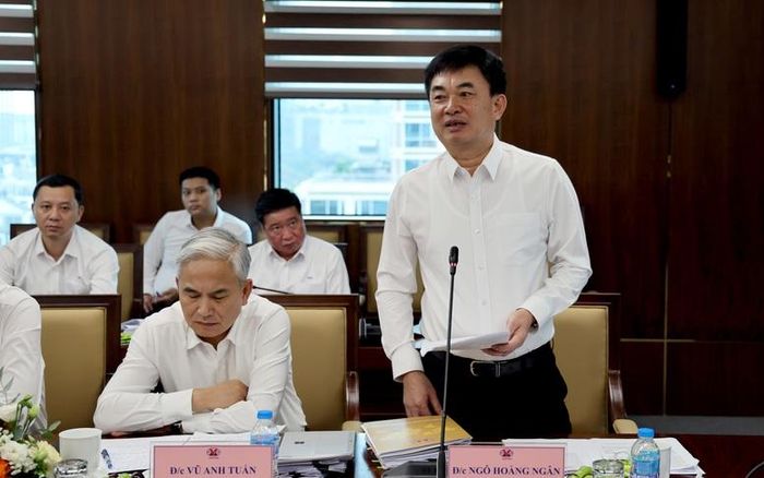Chủ tịch Hội đồng thành viên TKV Ngô Hoàng Ngân phát biểu - Ảnh: VGP/Phương Nguyên