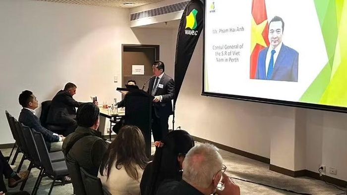 Tổng Lãnh sự Việt Nam tại Perth Phạm Hải Anh phát biểu tại sự kiện. (Ảnh do Tổng Lãnh sự quán Việt Nam tại Perth cung cấp)
