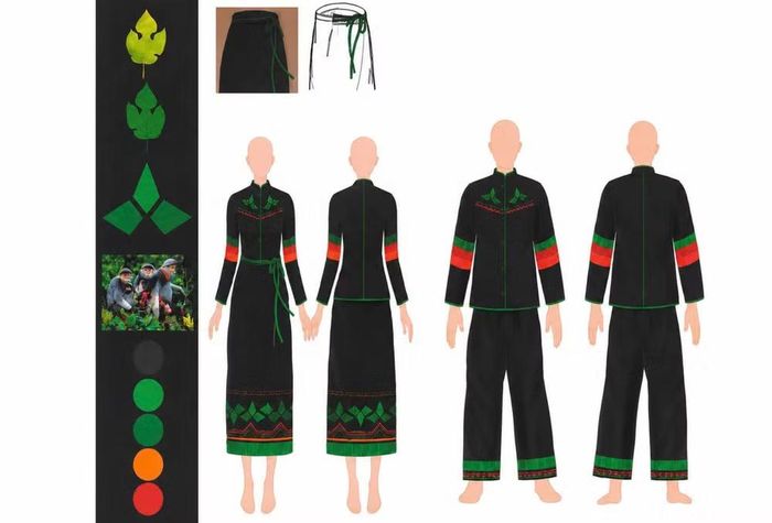 Mẫu thiết kế trang phục của Thạc sĩ Nguyễn Thị Phương Tú, được dân tộc Chứt thống nhất lựa chọn.