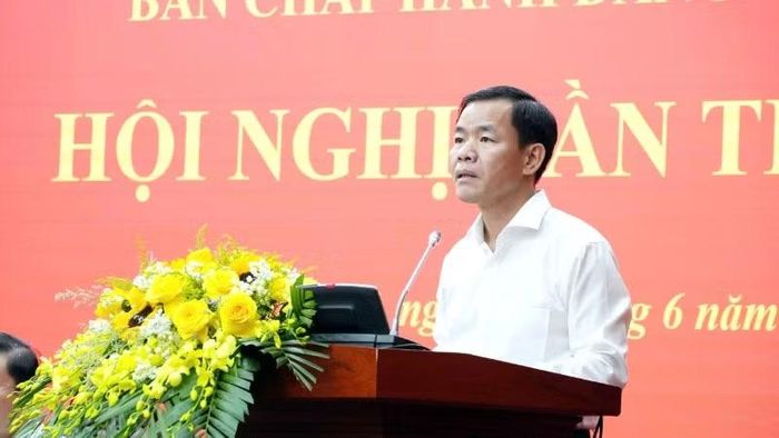 Bí thư Tỉnh ủy Quảng Trị Nguyễn Văn Phương phát biểu chỉ đạo Hội nghị.