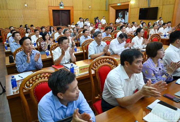 Các đại biểu dự Hội nghị sơ kết công tác 6 tháng đầu năm và triển khai nhiệm vụ trọng tâm 6 tháng cuối năm của Ban Chỉ đạo 35 Trung ương. (Ảnh: DUY LINH)