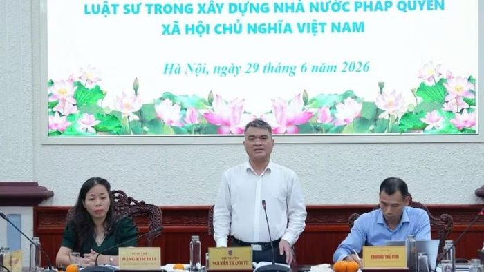 Thứ trưởng Tư pháp Nguyễn Thanh Tú phát biểu tại hội thảo. (Ảnh: TL)