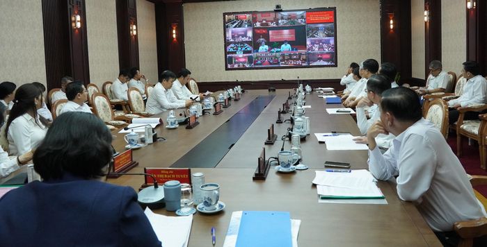  Các đại biểu dự hội nghị tại điểm cầu TPHCM. Ảnh: PHƯƠNG UYÊN 