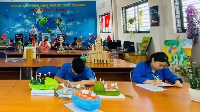 Không gian Thư viện Trường THPT Tức Tranh (Thái Nguyên).