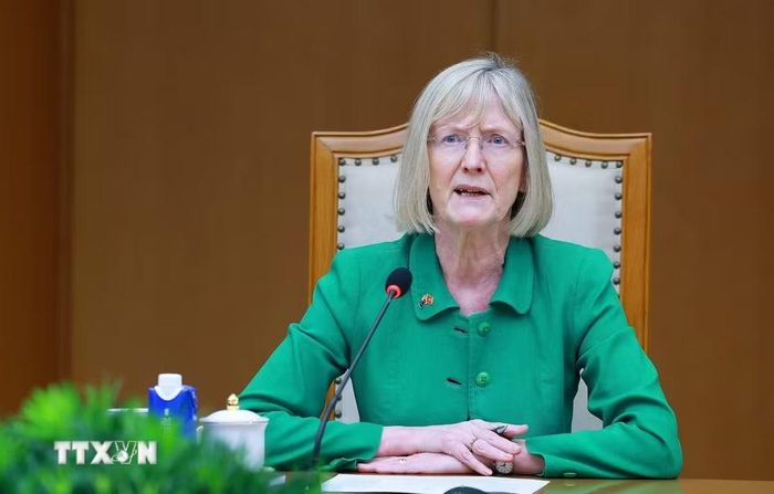 Bà Gillian Bird, Đại sứ Australia tại Việt Nam phát biểu. (Ảnh: Dương Giang/TTXVN)