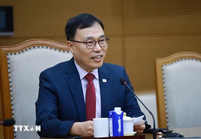 Đại sứ Hàn Quốc tại Việt Nam Choi Young Sam phát biểu. (Ảnh: Dương Giang/TTXVN)
