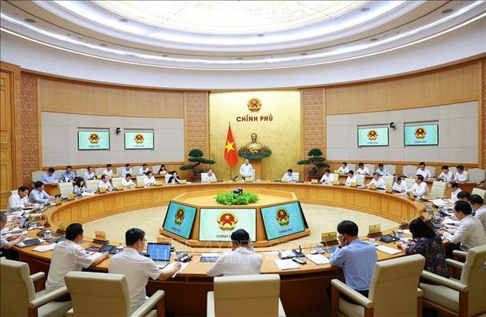 Phiên họp Chính phủ chuyên đề về xây dựng pháp luật tháng 6 năm 2026. Ảnh: Dương Giang/TTXVN