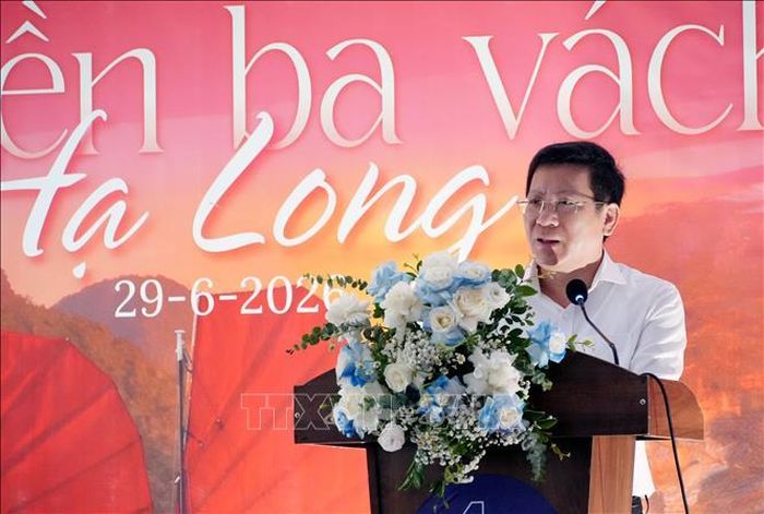 Giám đốc Sở Văn hóa, Thể thao và Du lịch tỉnh Quảng Ninh Nguyễn Việt Dũng phát biểu.