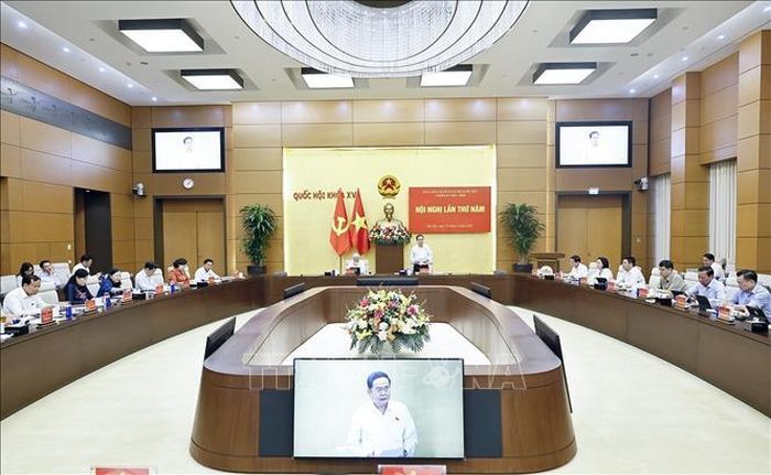 Chủ tịch Quốc hội Trần Thanh Mẫn phát biểu. Ảnh: Doãn Tấn/TTXVN